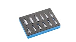 12-pc Damaged Hex Fastener Extractor Bit Socket Set, No. AEBS12F