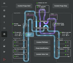 Figure 2 &ndash; Tesla heat-pump cooling system service mode page