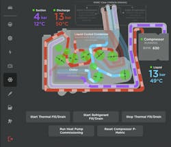 Figure 3 &ndash; Tesla heat-pump refrigeration system service mode page